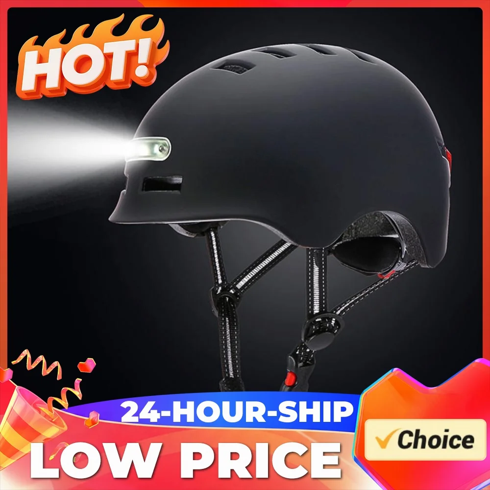 MTB Bicycle Smart Helmet Light Warning Road Bike Safe Helmet Motorcycle Scooter