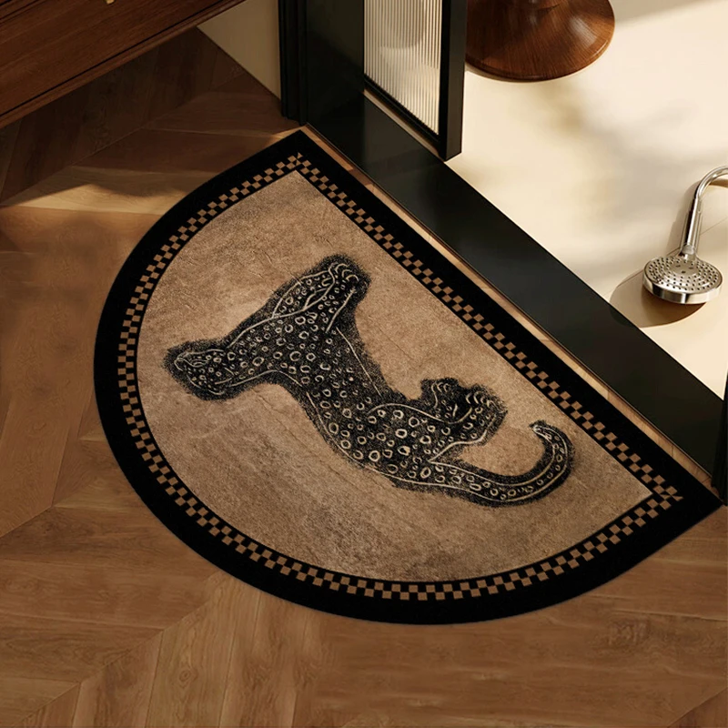 

Water Absorbent Batoom Mat Dia Mud Anti Slip Qui Dry Toilet Entrance Rug Retro Foot Pad Home Decorative Floor Mat