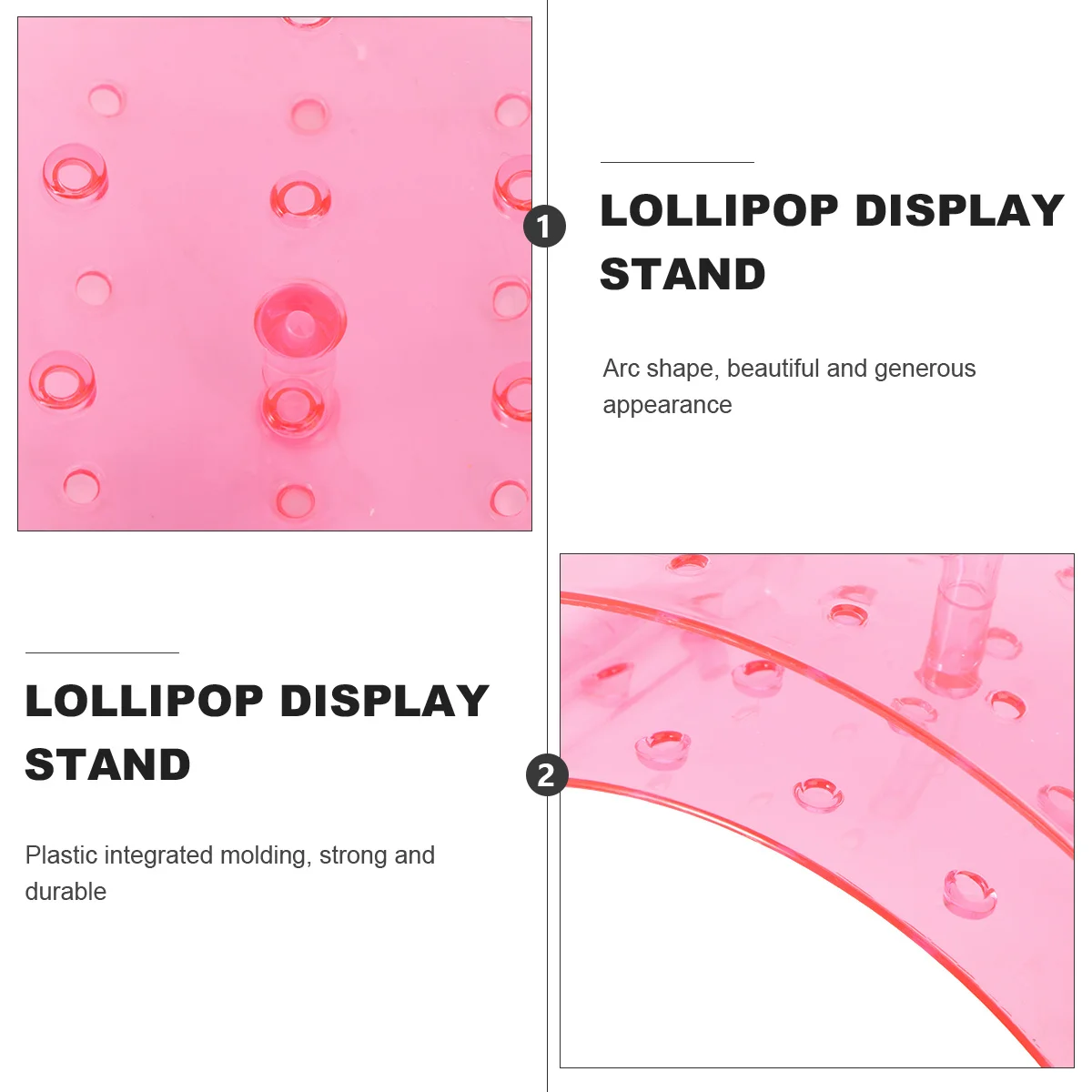 عرض موقف تخزين الرف شكل قوس 3 ألوان الحلوى الحلوى مصاصة حامل ديكور حفلات الزواج البلاستيك المنظم