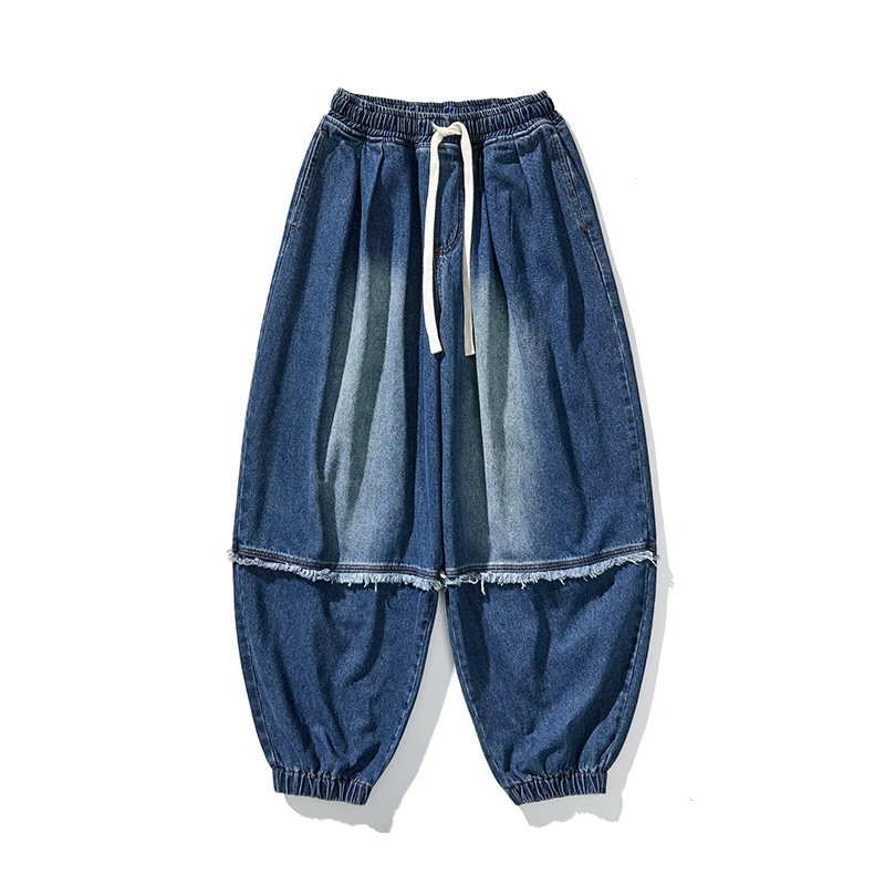 

Осень-зима мужские винтажные повседневные джинсы свободные джинсовые шаровары мужские хлопковые американские ретро джинсы-карго уличная одежда джинсовые брюки