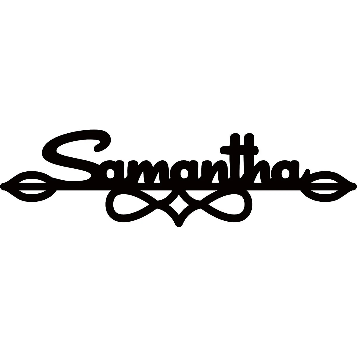 Acrylic Samantha Cursive Custom Personalized Name Sign Custom Name Car Sticker, Personalized Vehicle Decor Car Styling Accessory
