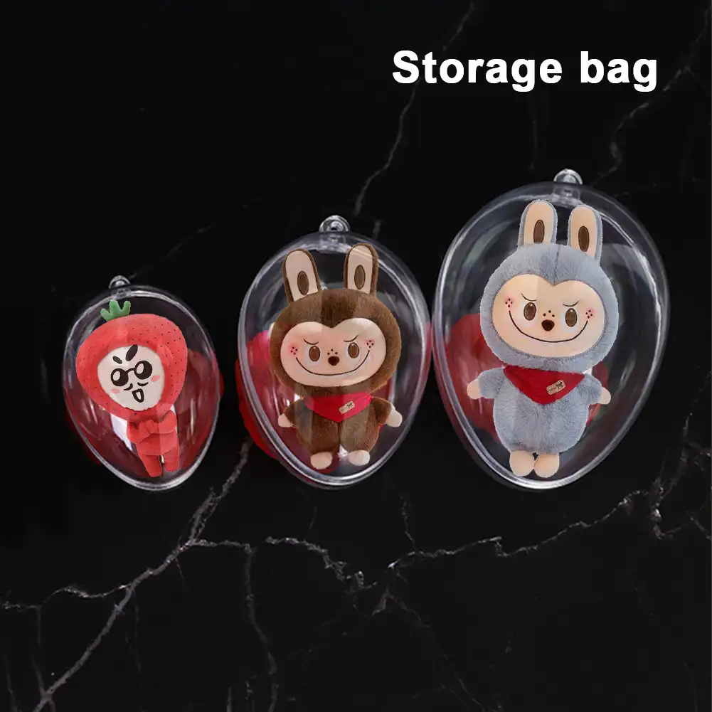 17cm Transparent Mystery Box Organizer Box Mystery Toy Storage Boxes for Labubu for Christmas Decoration