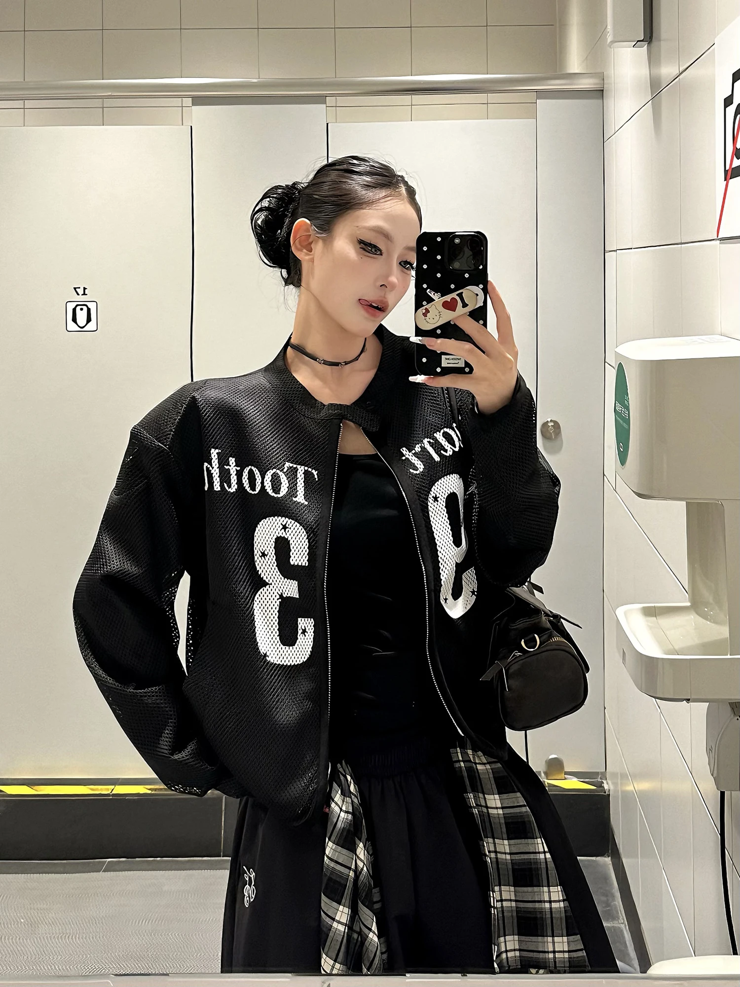 

Женская свободная повседневная универсальная осенняя кофта Street Sle Spicy Girl с буквенным принтом, дышащая, с круглым вырезом и застежкой-молнией