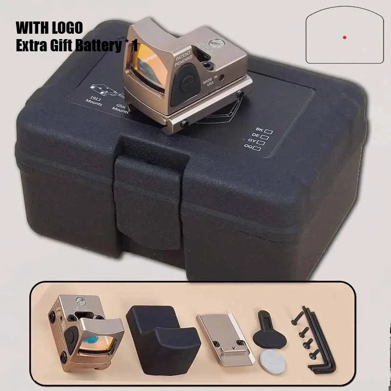 NONE Taktisches Rotpunktvisier aus Metall und Nylon SR RM RM HD RMCC Mini Einstellbares Optikvisier Passend für Glock 17 19 AR15 M4 10