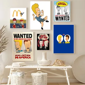Anime Beavis dan Butthead Poster HD Seni Dinding Lengket Tahan Air Rumah Ruang Tamu Kamar Tidur Bar Dekorasi Estetika 10 penjualan terbaik beavis dan butthead figure - №
