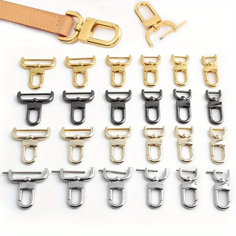 2PCS 13/16/19/25/32/38mm Metal Removable Hook Trigger Clip Belt Buckle Hook Easy Repair Leather Craft Bag Belt Screw Carabiner