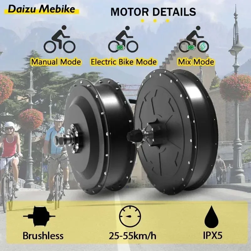 Electric Bicycle Conversion Kit 36V 250W 350W 500W Rear Front Brushless Gear Hub Motor Wheel 20''-29'' 700C LED LCD Display