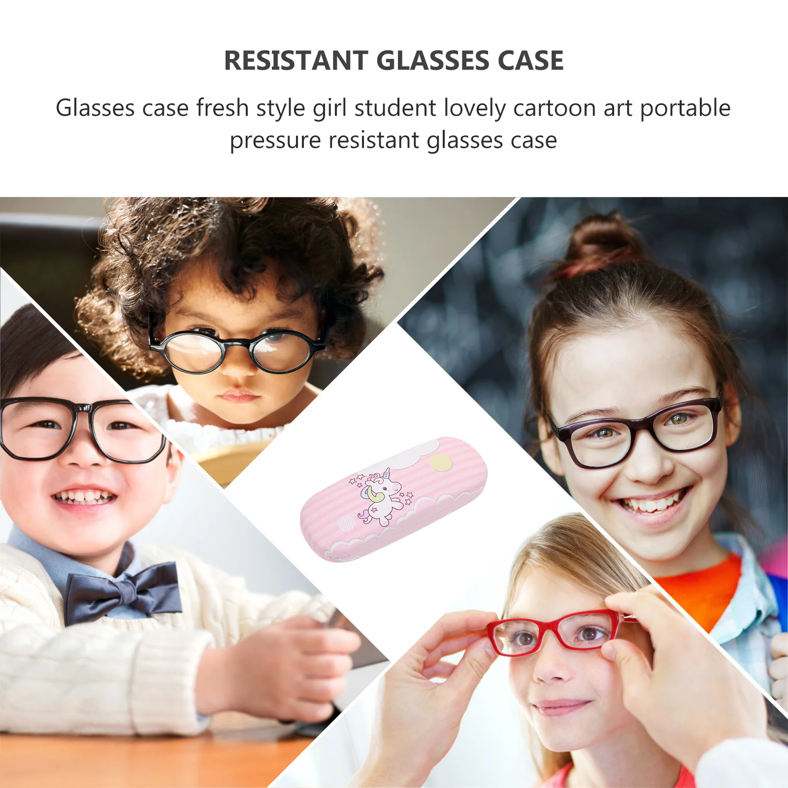 

Glasses Case Anti-pressure Portable Storage Box for Spectacles Protective Sunglasses Container Cartoon Pattern Creative Design