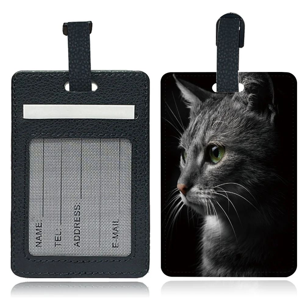 Pass d'imbarco con stampa all over alla moda Manicotto protettivo in PU ispessito Etichetta per bagagli portatile da viaggio Modello Animal2 unisex