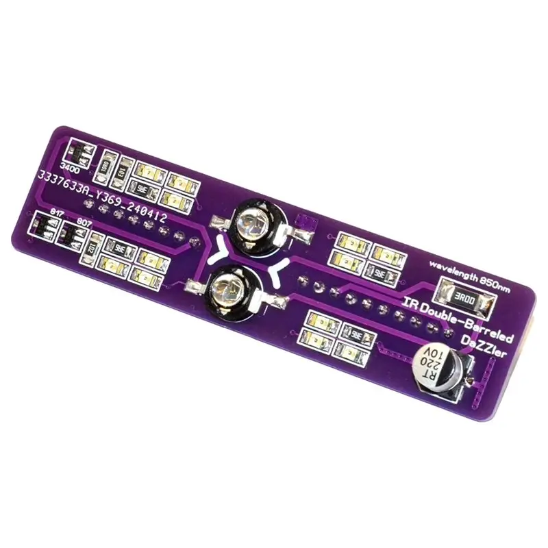 AB66-Enhanced Double Barreled IR LED Dazzler 850Nm Competible With For Zero Universal Remote Functionality