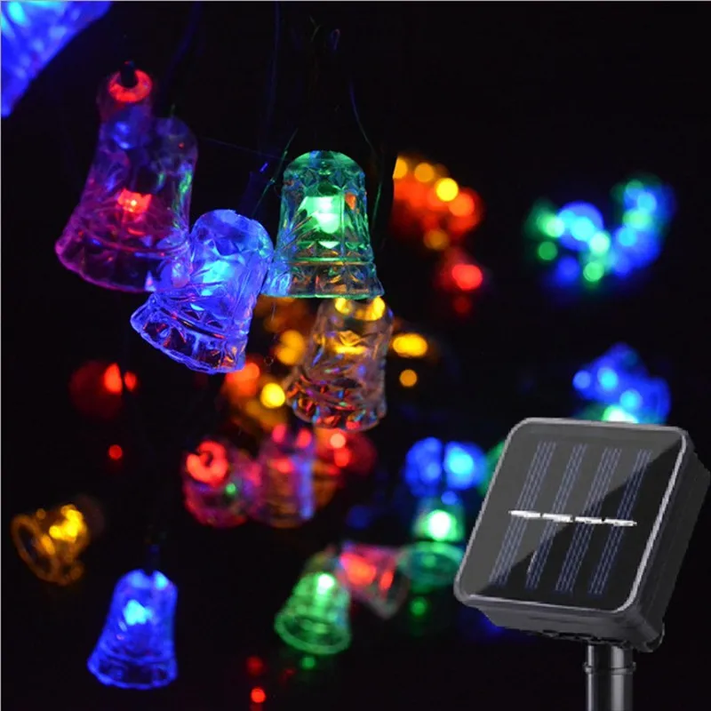 

Waterproof Solar String Lights Jingle Bells Fairy Light 5M 7M 12M 22M Outdoor Garden Garland Xmas Tree Holiday Decoration