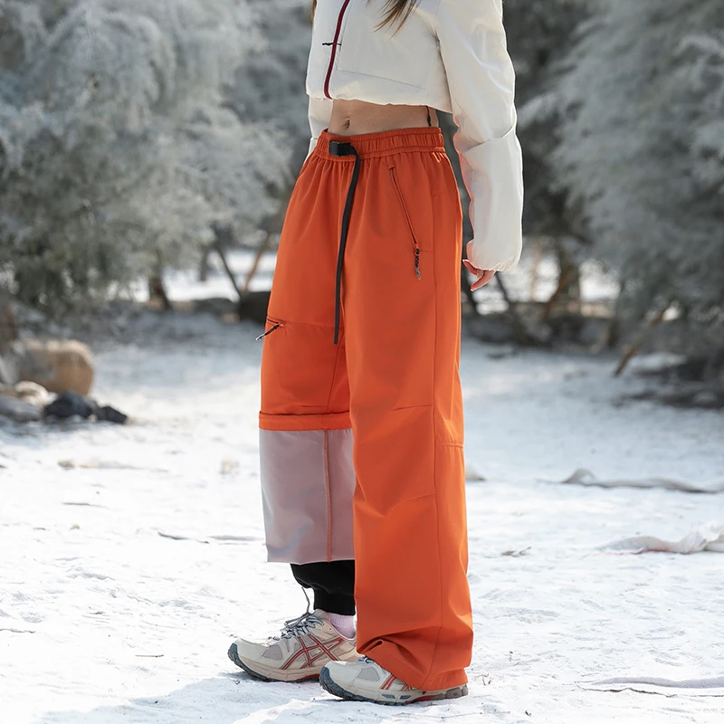 Winter Hiking Pants Women 3 In 1 Waterproof Windproof Removable Liner Belt Waist Outdoor Hiking Camping CargoTrousers