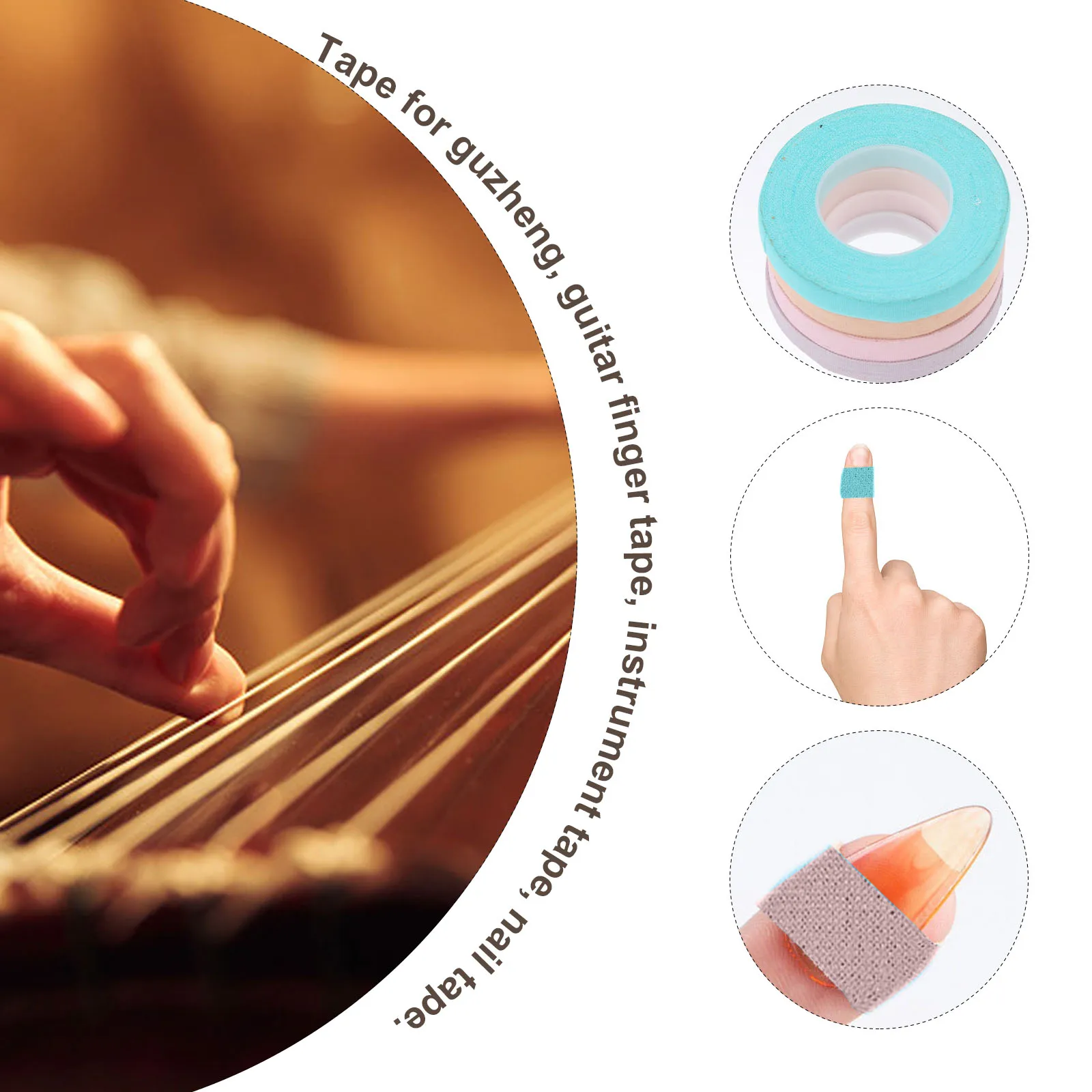 

Adhesive Tape for Chinese Guzheng Nail Finger Adhesive Tapes Breathable Tapes Pipa Finger Tape