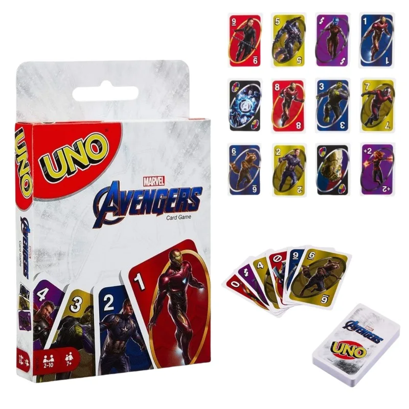 

Mattel UNO The Avengers Iron Man Family Party Parent-Child Interactive Multiplayer Game Card Dormitory Casual Board Game Poker