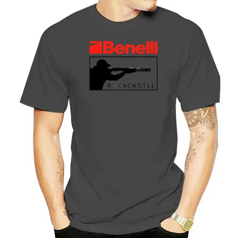 Black And White B Festive Tee Shirt Benelli Gun Firearms Logo Men'S T-Shirt men clothing harajuku graphic t shirts oversized new