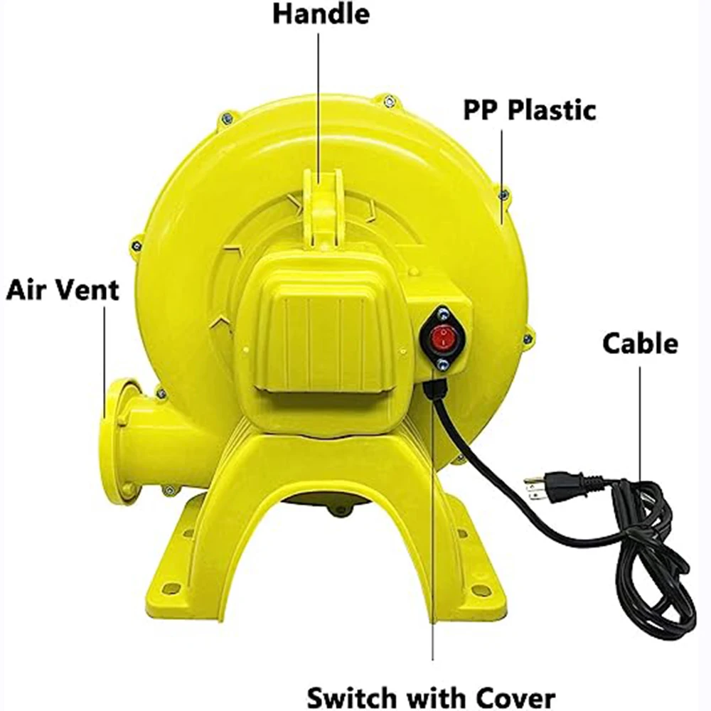 Inflatable Blower 370/680/950/1100 Watt Bounce House Air Blower for Jump Slides Portable and Powerful Inflatable Blower Fan Pump