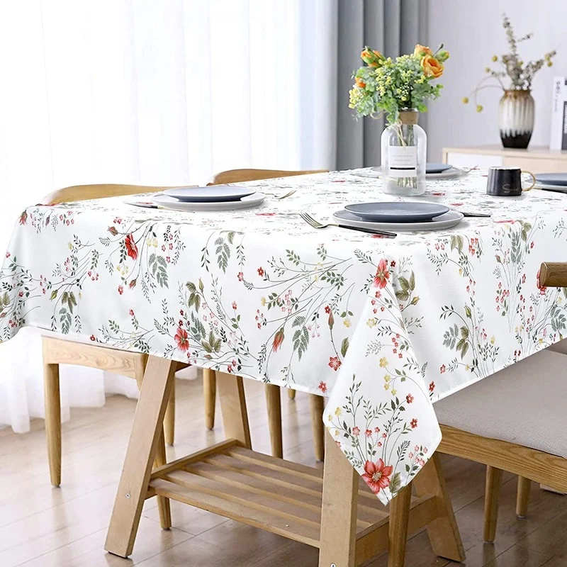 Small Flower Tablecloth Waterproof Tablecloth Outdoor Picnic Camping Party Kitchen Restaurant Decoration Rectangular Tablecloth