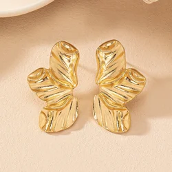 Earrings For Women Girls Flower Shape Retro Metal Geometric Ear Accessories Party Gift Holiday Sporty CE186