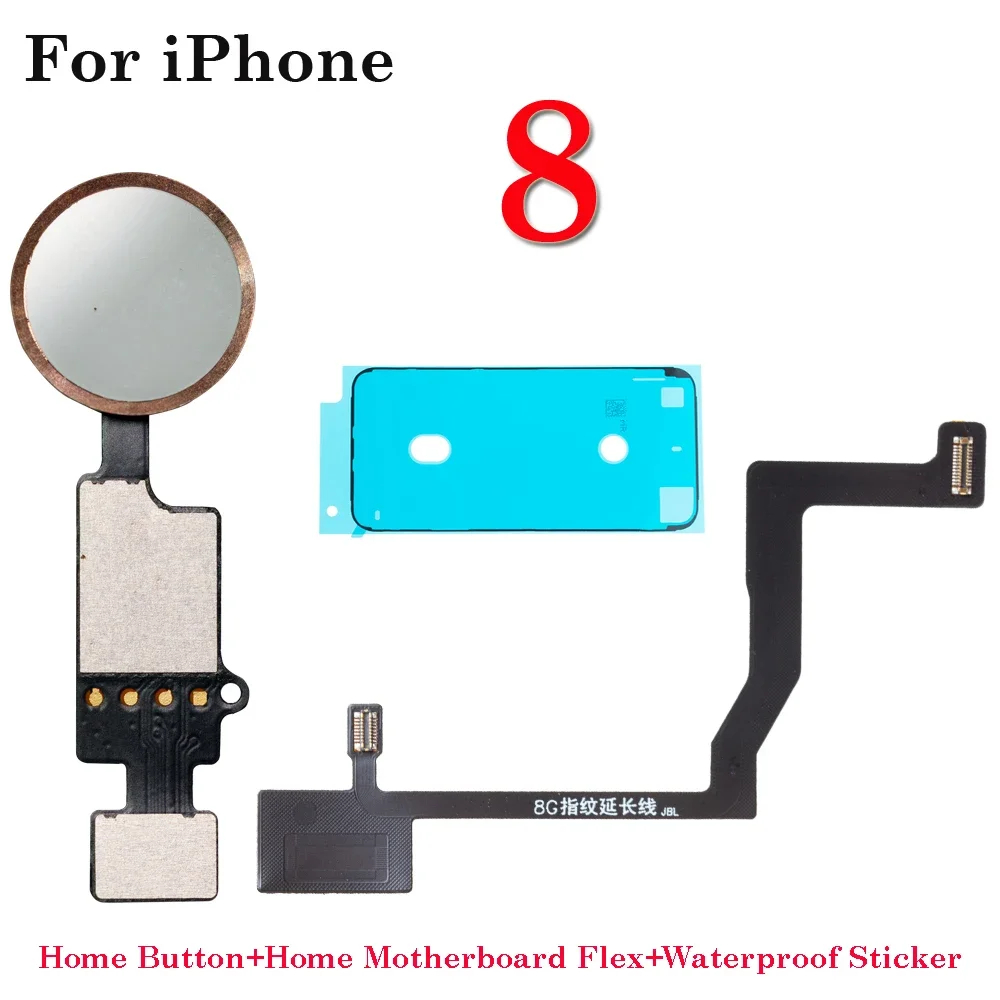 Impermeabile + pulsante Home universale + Home Touch ID Return Fingerprint Button connettore della scheda madre cavo flessibile per iPhone 7 8 Plus