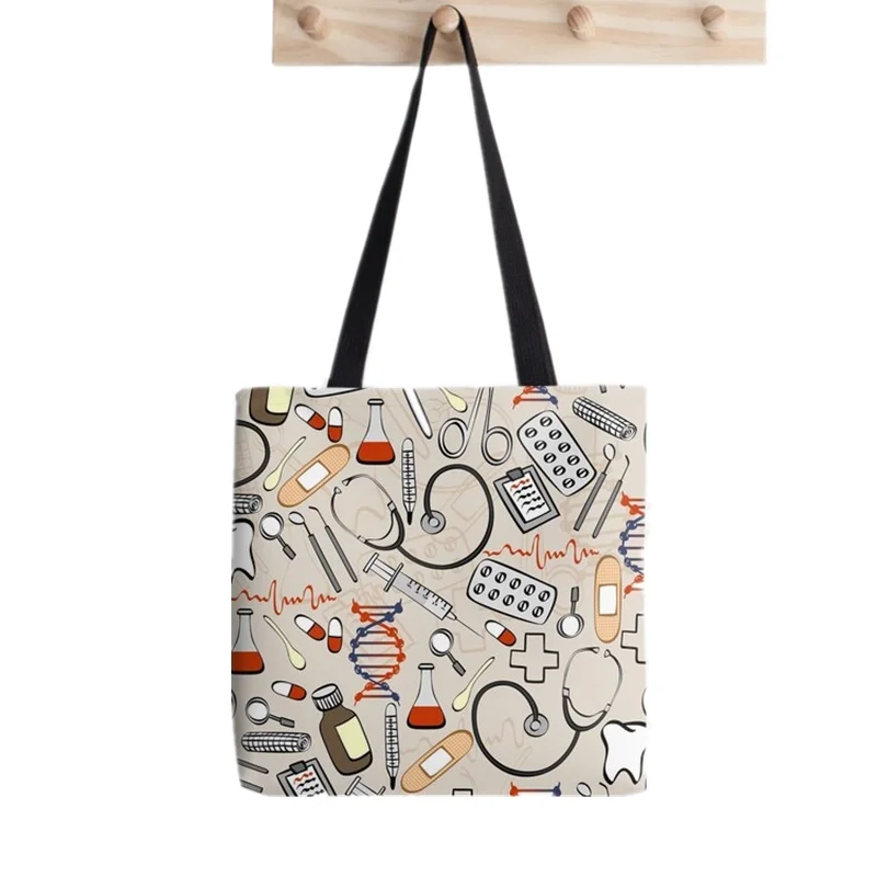 Women Shopper bag Hospice palliative Nurse Kawaii Bag Harajuku Shopping Canvas Shopper Bag girl handbag Tote Shoulder Lady Bag