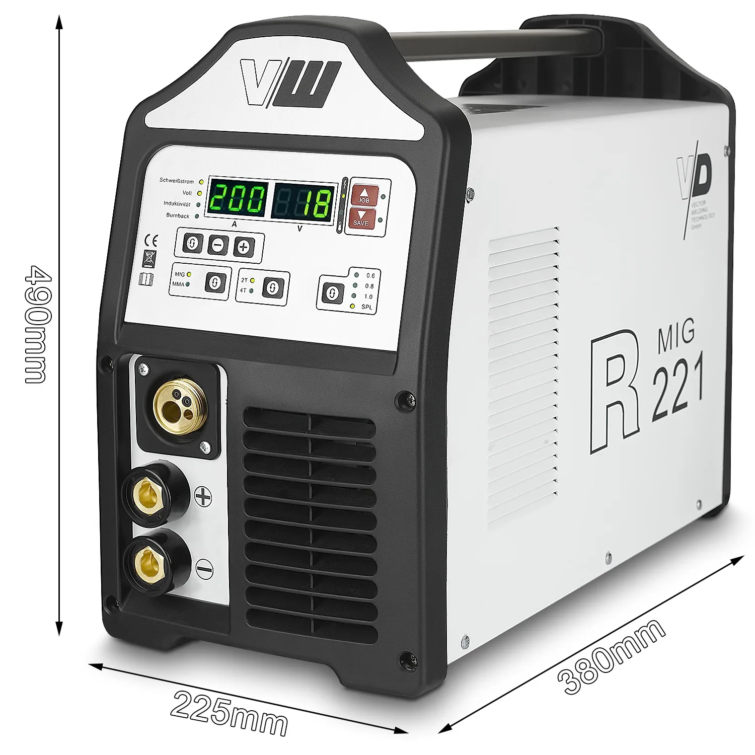 VECTOR Mig MAG 4 in 1 Welding Machines 2T 4T Welders with 5kg Wire R221