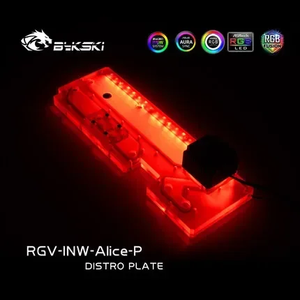 Bykski RGV-INW-Alice-P Distro Plate For IN WIN Alice Case,MOD WaterwayBoard Water Cooling Kit For Computer CPU GPU Radiator