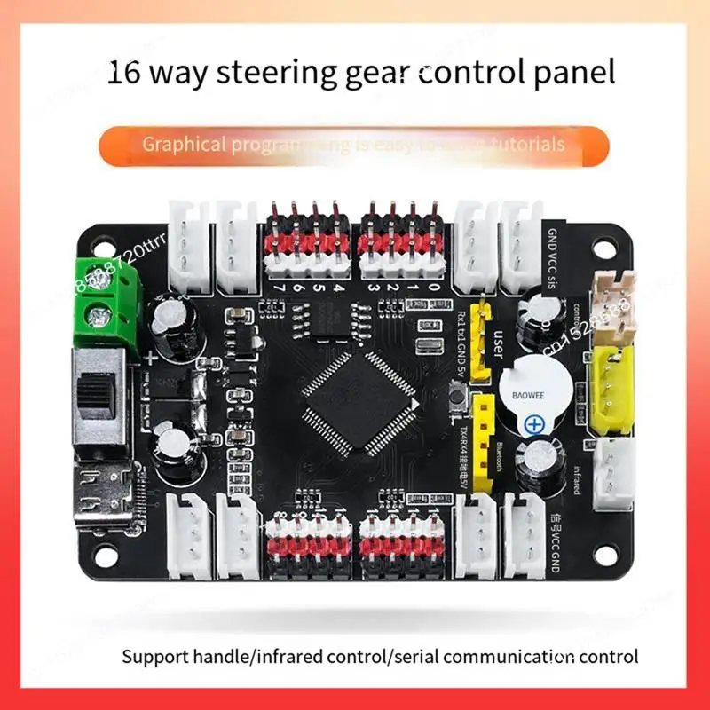 

ABNR 16-канальный модуль управления рулевым механизмом ШИМ контроллер рулевого механизма робот механический рычаг драйвер программирование DIY плата Dura