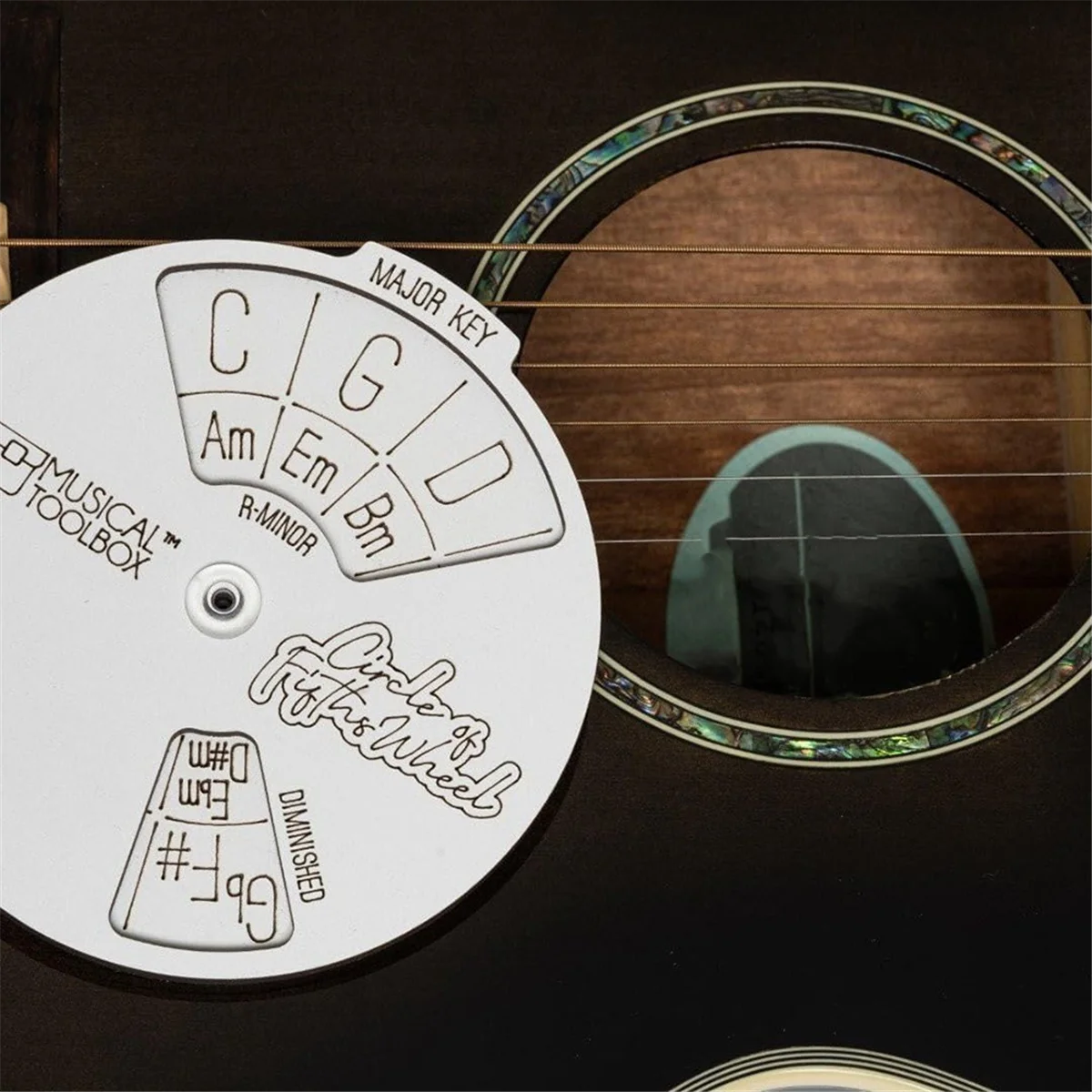 Деревянное колесо для мелодии музыканта, деревянный инструмент для мелодии, круг пятого колеса для заметок, богатые аккорды