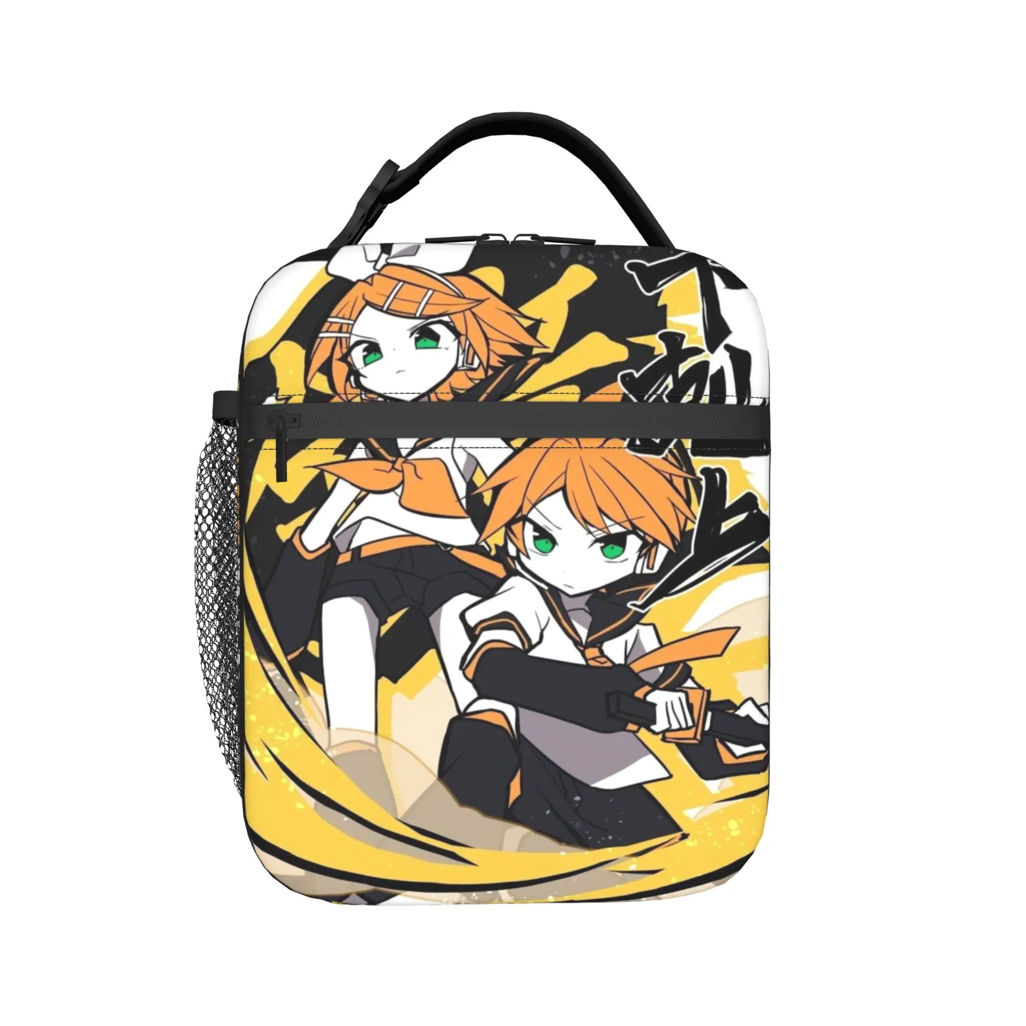 

Kagamine Rin Len Insulated Lunch Bag for Men Women Food Bag Reusable Thermal Cooler Lunch Boxes For School Office