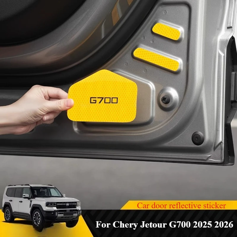

For Chery Jetour G700 2025 2026 Anti rear collision warning sticker for front bumper of door Accessories