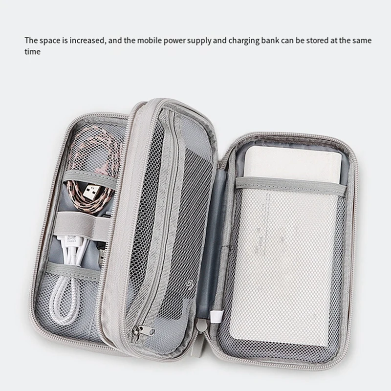 Portable Cable Storage Waterproof Case USB Data Line Charger Plug Organizador For Travel Electronic Organizer