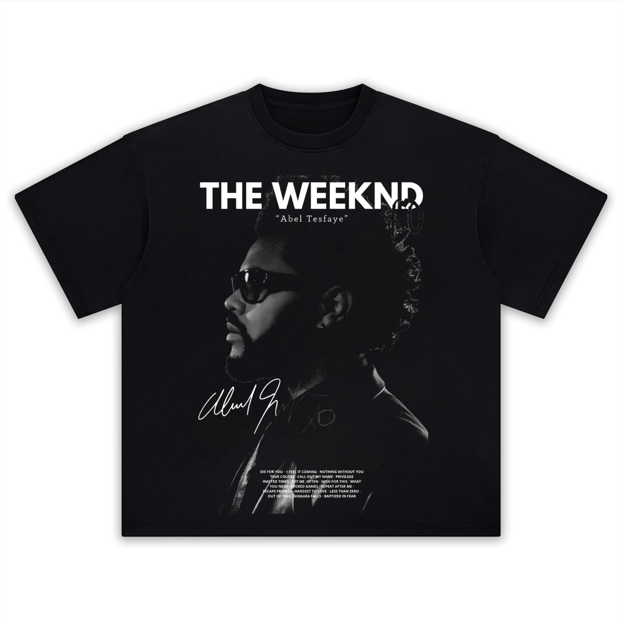 The Weeknd Abel Tesfaye Retro Music T-Shirt Men Vintage R&B Artist Graphic Print Casual Short Sleeve Cotton Streetwear Tee Tops