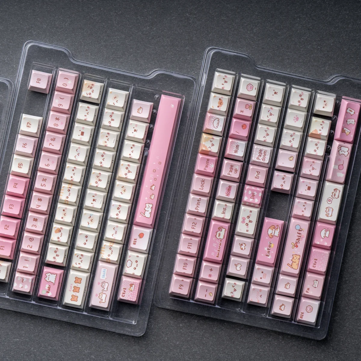 

Pixel Meow Meow Keycap Original side engraved light-transmitting PBT keyboard keycap, suitable for magnetic axis switch