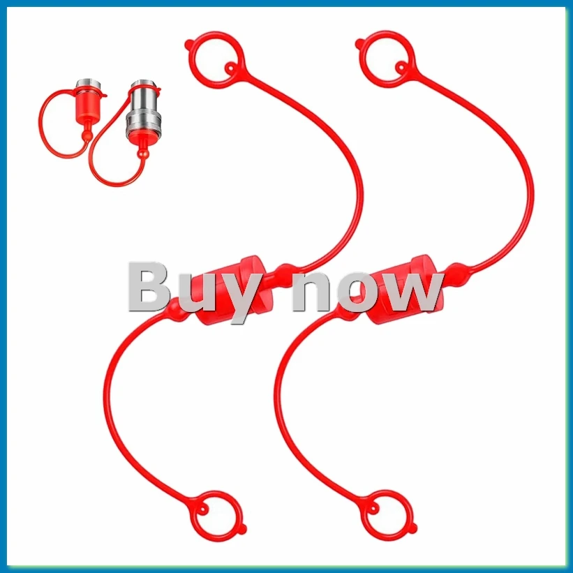 ISO-B 1/2 Hydraulic Quick Coupler Male Dust Cap and Female Plug Cover, Fits Hydraulic Quick Disconnects Coupler-A75P