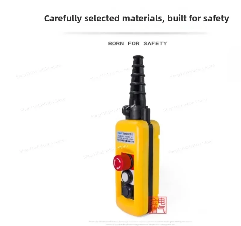 XAC-A2913 A2713 2813 Crane Push Button Switch, Single/Dual Speed Overhead Hoist Controller, Heavy Duty Replacement Part