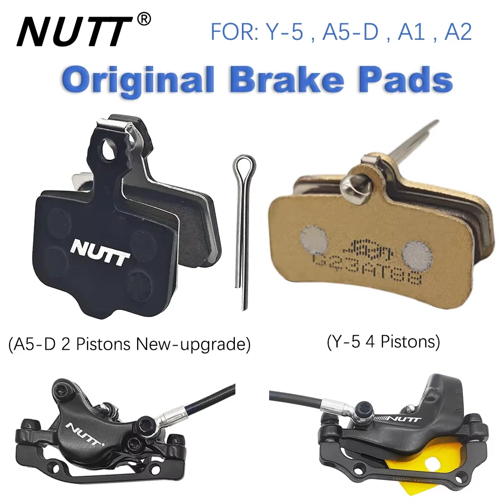 

NUTT 2 4 Pistons Y-5 A5-D Brake Pad Ceramics Hydraulic Disc Brake For MTB Electric E-Bike Scooter Caliper Parts