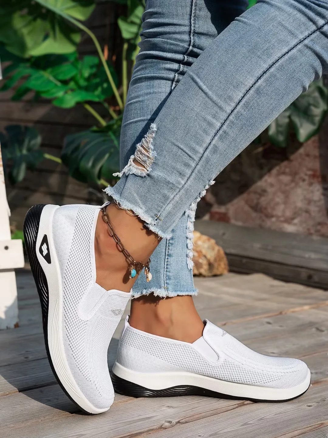 Damen Freizeitschuhe Atmungsaktive Leichte Sneaker Flache Outdoor-Lauf- und Gehschuhe Vulkanisierte Damenschuhe – Detail 17