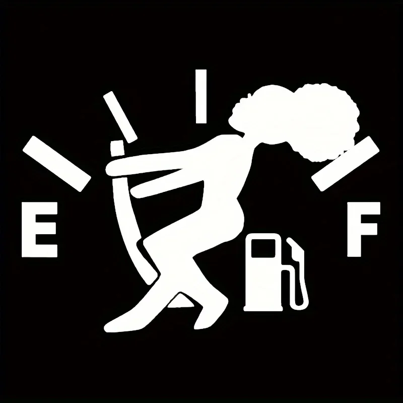 

1 шт. "Веселая автомобильная наклейка с указателем уровня топлива, афро-женская авто наклейка, водонепроницаемая виниловая наклейка для бензобака, юмористический автомобильный аксессуар"