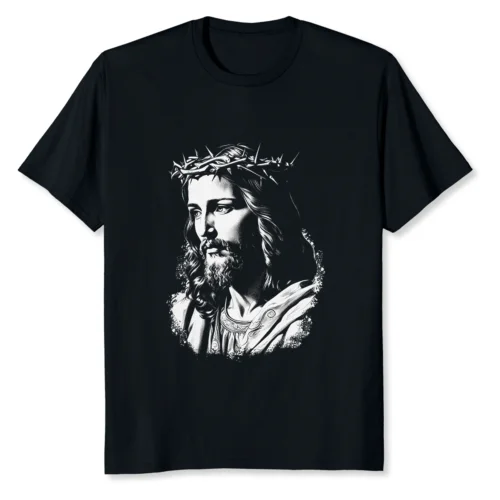  Face of Jesus Christ Crown Essential Gift Idea Tee T-Shirt S-3XL