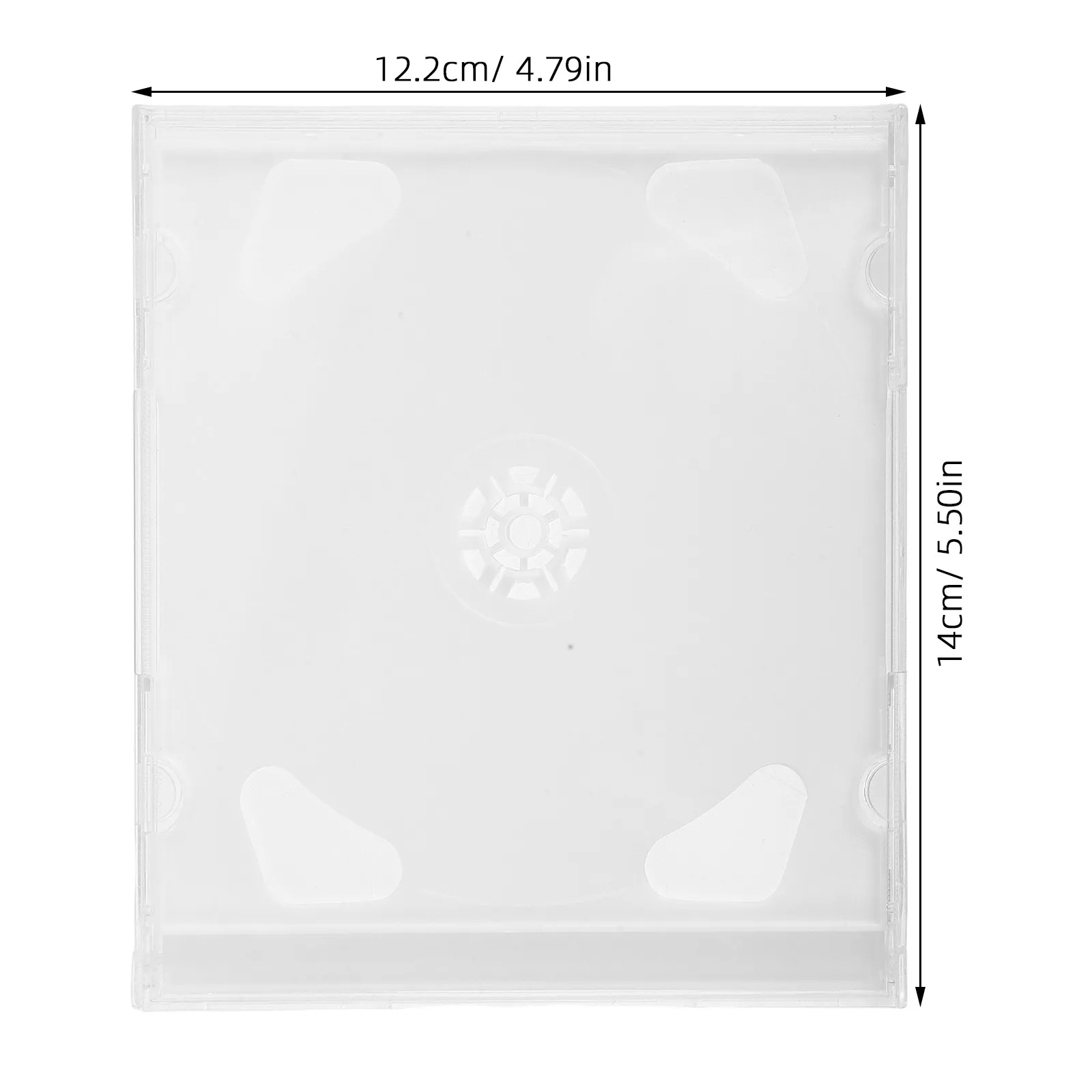 10Pcs Cd Cases Clear Double Disc Thickened Plastic Organizer Disk Storage Box Shatterproof Holder Home Office Dvd Protector