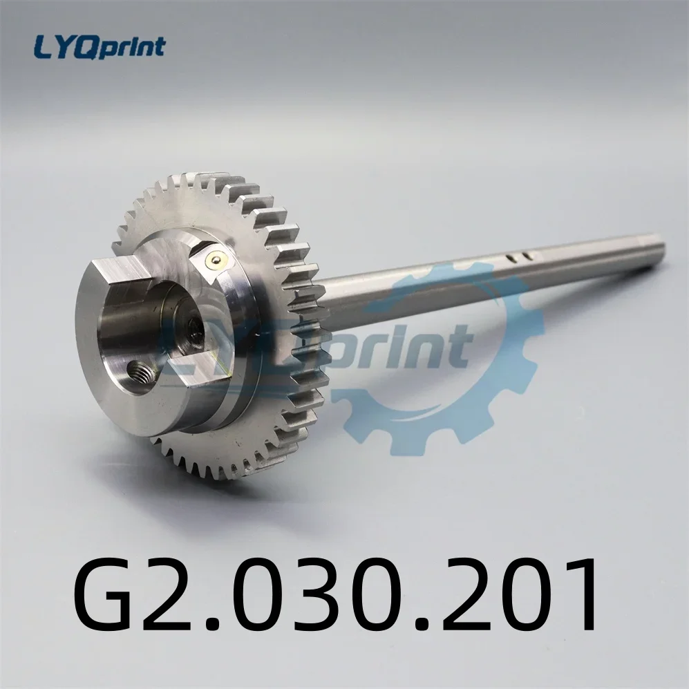 

Изысканный высококачественный вал-шестерня G2.030.201 из нержавеющей стали с двумя отверстиями для запчастей Heidelberg