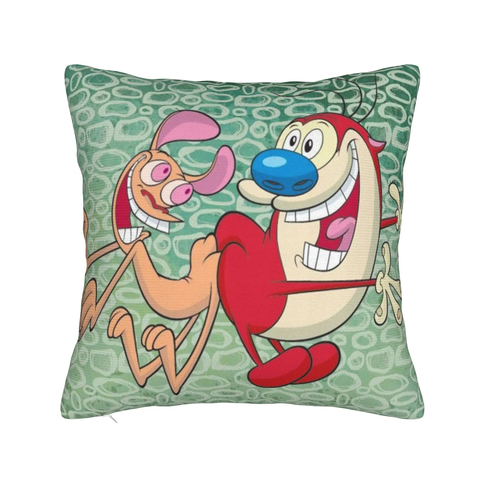 The Ren & Stimpy Show Cartoon Pillow Cover Accessories Printed Cushion Cover Decoration  Pillow Case Cover Home Multi-Size