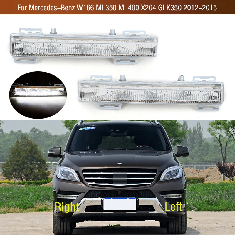 

For Mercedes-Benz W166 ML350 ML400 X204 GLK350 2012 2013 2014 2015 Front Bumper Daytime Running Drive Light Fog Lamp