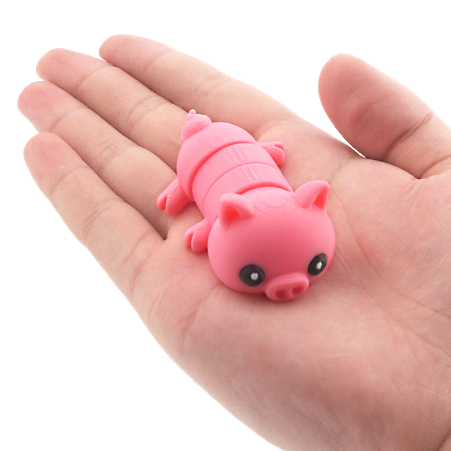 Mini animali stampati in 3D, simpatici modelli di maiali, giocattoli antistress per la decorazione del desktop domestico, animali domestici tascabili