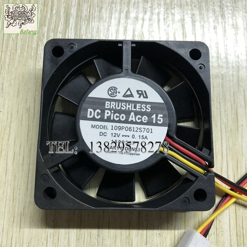 

Ltsf For SANYO DENKI 109P0612S701 DC 12V 0.15A 60x60x15mm 3-Wire Server Cooling Fan
