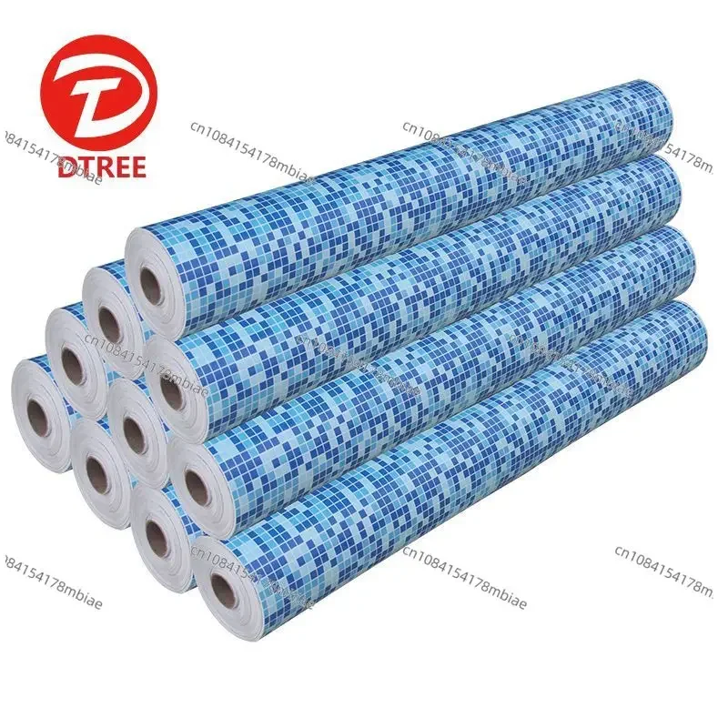 Swimming pool mosaic film waterproof and chlorine resistant, small mosaic pattern lining decorative film PVC membrane