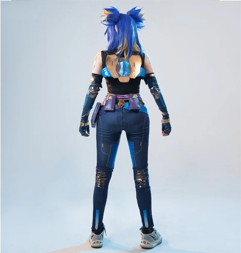 Rolecos Neon Cosplay Kostuum Game Valorant Neon Cosplay Kostuum Blauw Vrouwen Combat Uniform Halloween Party Outfit Volledige Set