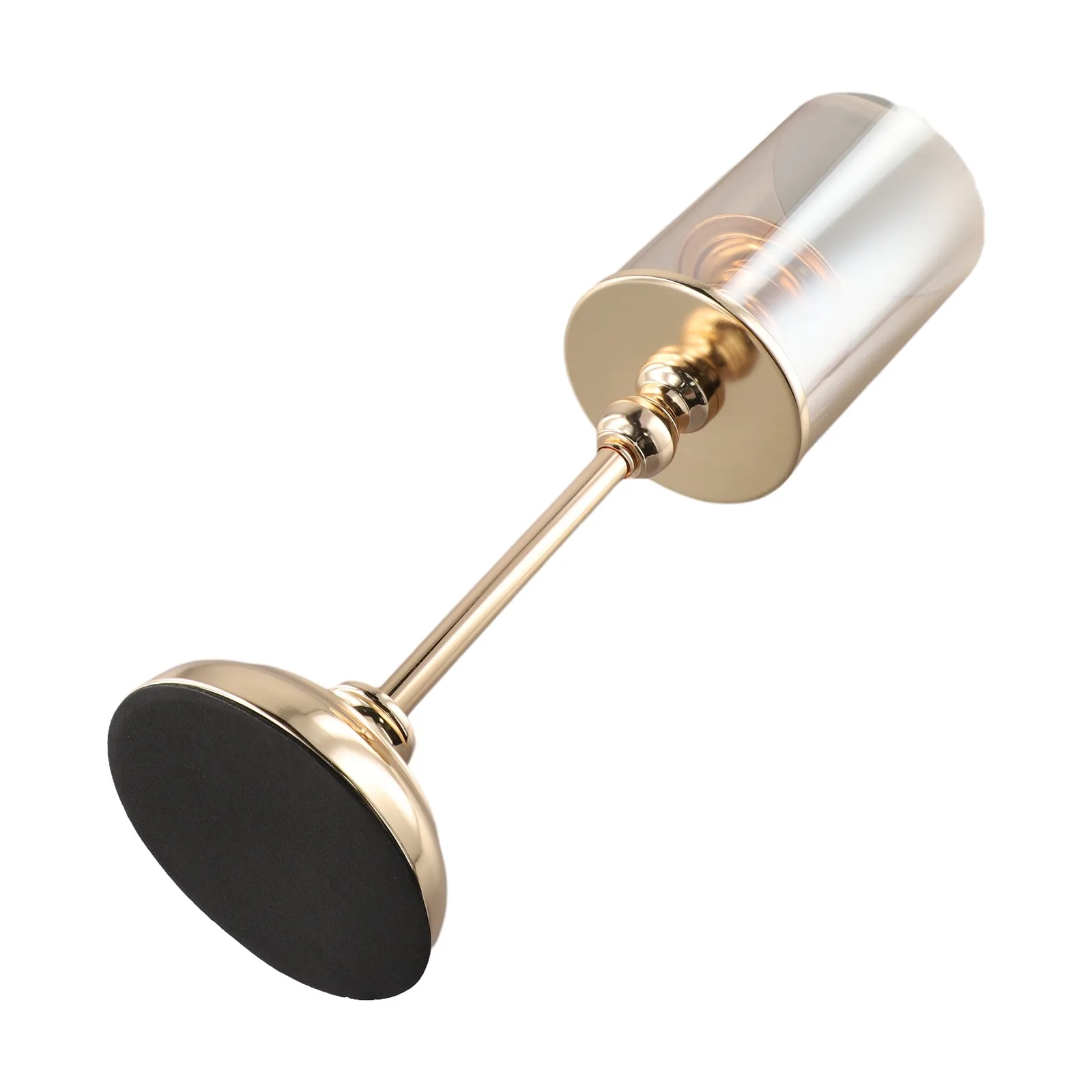 Stylish Candle Holders Gold Finish Glass Cover Dreamy Table Centerpiece Romantic Atmosphere for Christmas and Thanksgiving