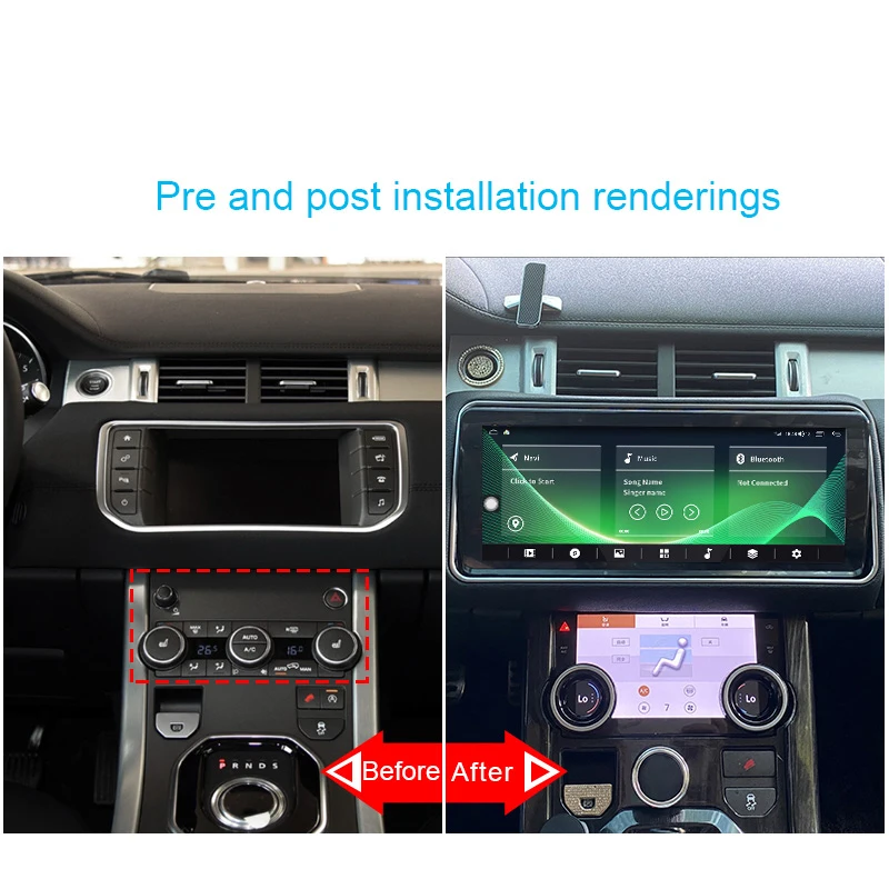 7inch Car Air Control For Land Rover Evoque L551 L538 2012 - 2019 Unit LCD AC Screen Temperature Adjustment Touching Dashboard