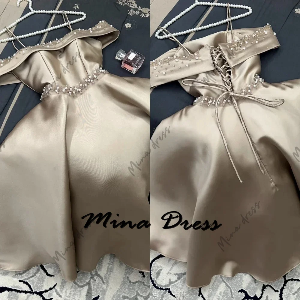 Mina Customized Women's Prom Dress Elegant Evening Dress Beaded Wedding Dresses Gala Dresses Woman 2024 for Party Ball Gowns